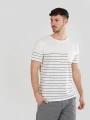 Fundango Jaggy Pocket T-shirt férfi rövid ujjú póló fehér színben 1