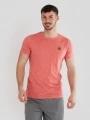 Fundango Jaggy Structured T-Shirt férfi rövid ujjú póló rózsaszín színben 1