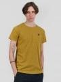 Fundango Jaggy Structured T-shirt férfi rövid ujjú póló oliva színben 1