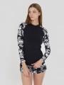Fundango Joyce Long Sleeve Rashguard női hosszú ujjú lycra fekete színben 1