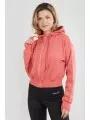 Fundango Draug Crop Hoodie női kapucnis pulóver magenta színben 1